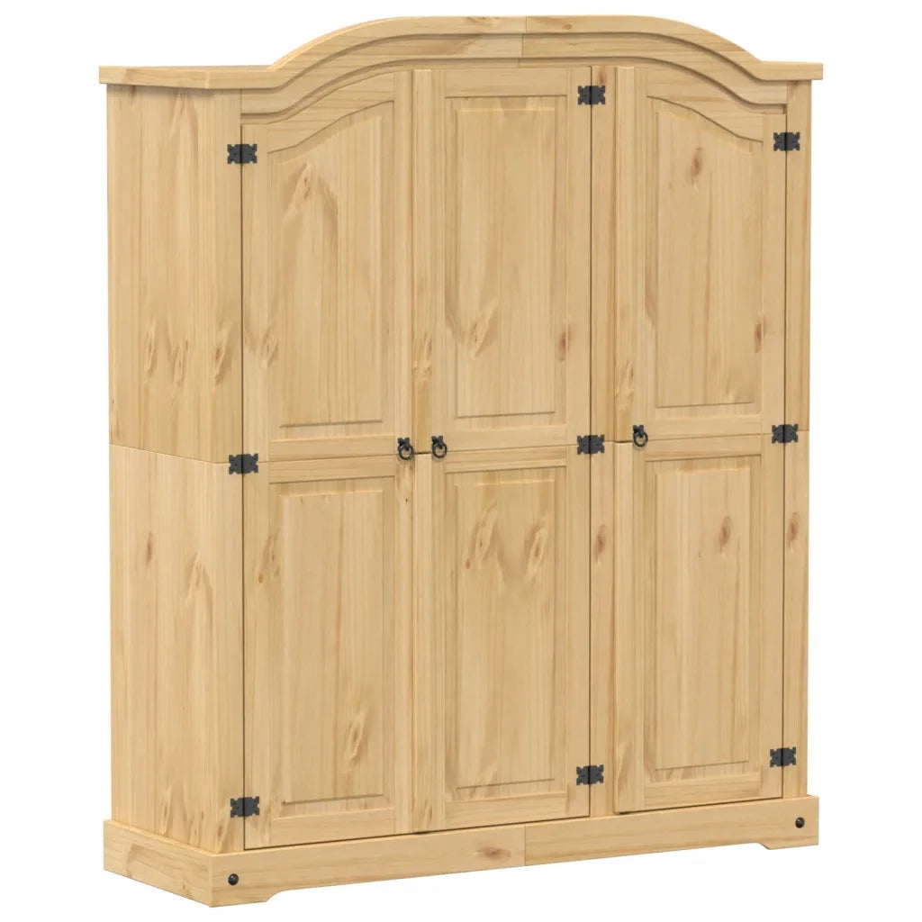 vidaXL Armadio Corona 151,5x52x186 cm in Legno Massello di Pino