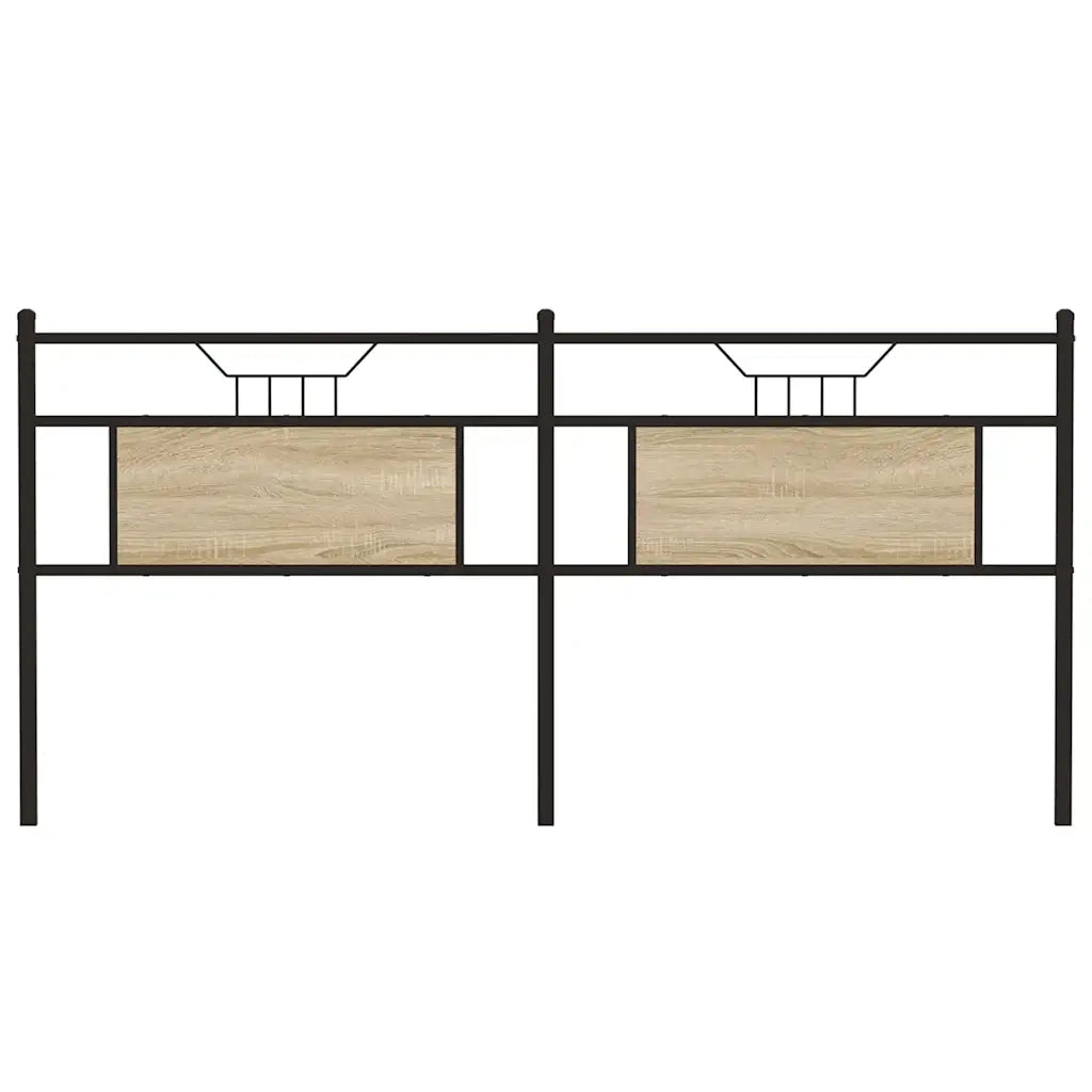 Testiera Rovere Sonoma 160 cm in Legno Multistrato e Acciaio