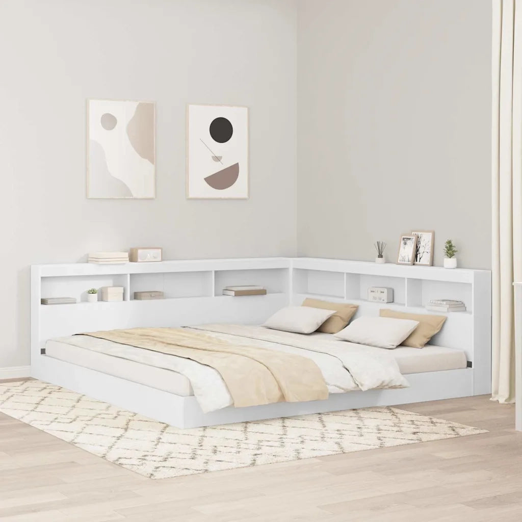 vidaXL Testata contenitore Bianco 200 cm Legno multistrato