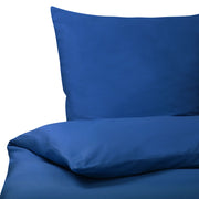 Set di biancheria da letto 135 x 200 cm in cotone a tinta unita blu