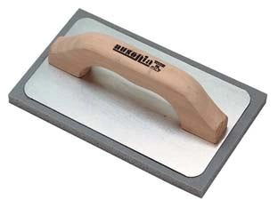 FRATTONE GOMMASPUGNA PER INTONACO BASE ALLUMINIO E MANICO IN LEGNO- - cm.21x14 - 42060 - 2 pezzi AUSONIA