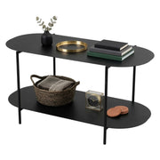 Verzate, Tavolino da Salotto un Vano, 100x45x51h cm Nero