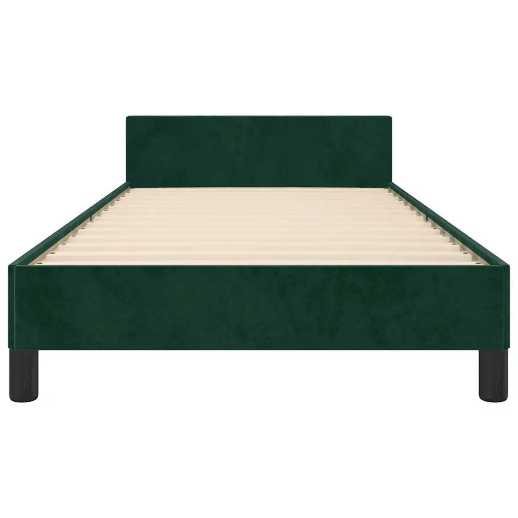 Giroletto con Testiera Verde Scuro 100x200 cm in Velluto cod mxl 63164