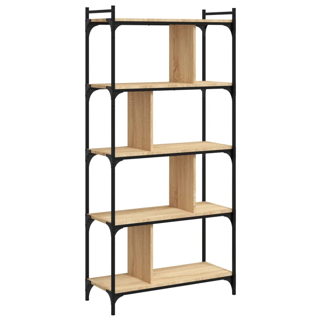 Libreria Rovere Sonoma 5 Ripiani 76x32x158 cm Legno Multistrato 833941