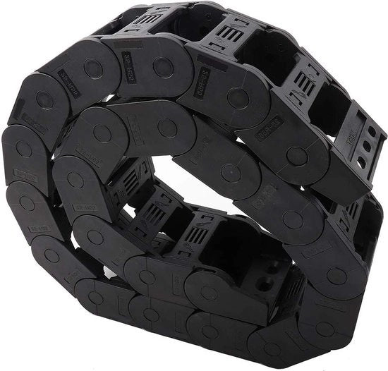 Supporto cavo 100 cm accessori per catena rinforzato nylon PA66 - 25 x 57 mm - entrambe le estremità aperte - macchina per incisione.