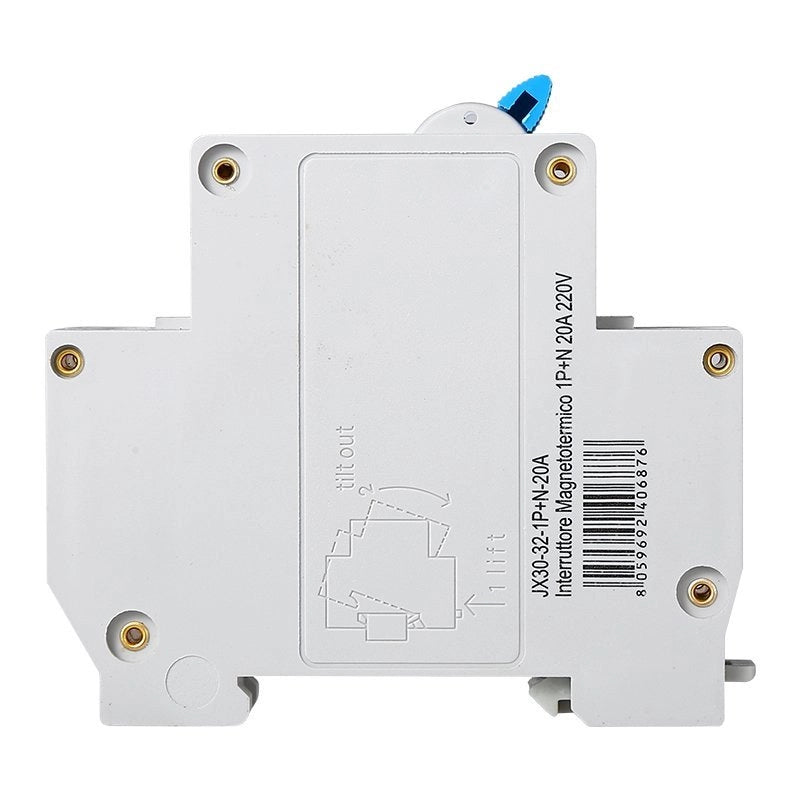 Interruttore Magnetotermico Automatico 1P+N 20A 4500A 220V Salvavita Stotz Occupa 1 Modulo DIN