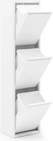 Contenitore per Rifiuti per Cucina e Casa | Resistenza ai Macchiamenti | Sistema di Separazione dei Rifiuti 3x 15L | Montaggio a Parete