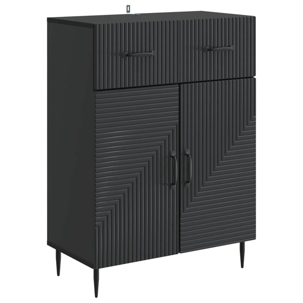 Credenza Nero 66 x 34,5 x 89,5 cm Legno ingegnerizzato