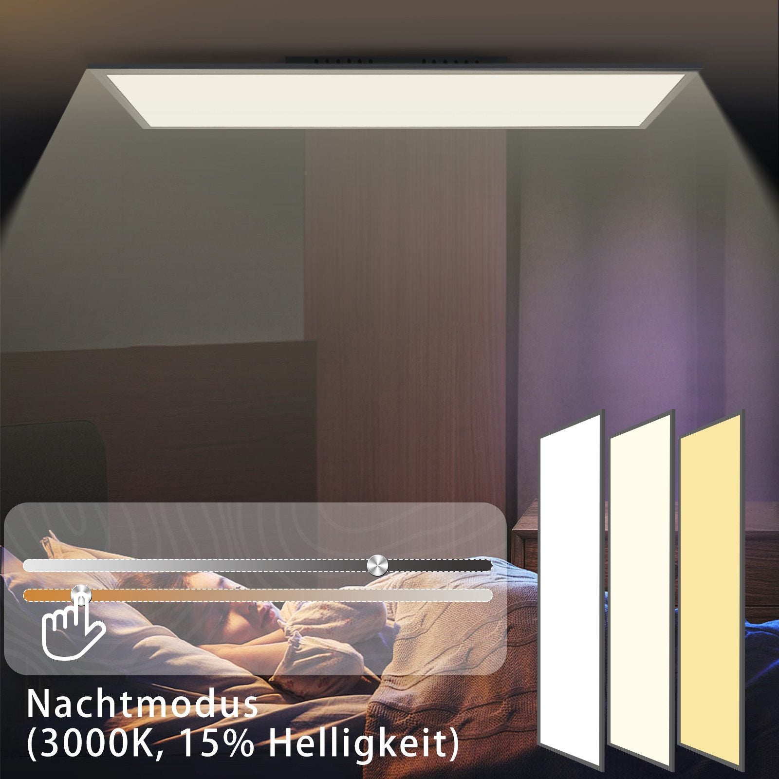 ZMH Lampada da soffitto plafoniera LED nera dimmerabile telecomando per soggiorno ufficio