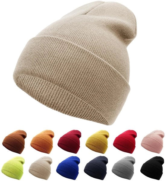 Cappello caldo per uomo e donna, in lana, unisex, invernale, felpato, morbido, cappuccio per sport all'aperto, colore kaki, taglia 52-62