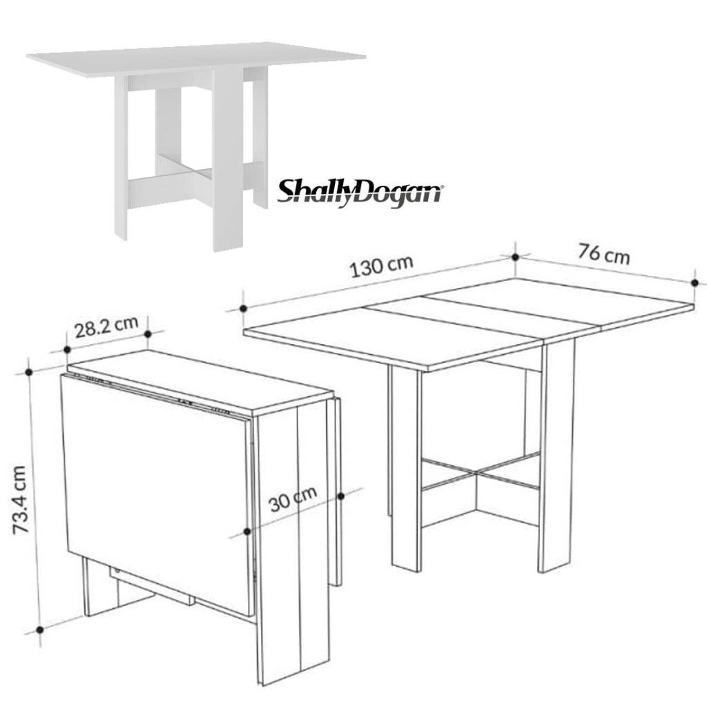 Tavolo consolle allungabile Artemio 30-130x76 cm Salvaspazio Legno Bianco