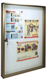 1pz alubox bacheca fondo magnetico finitura bronzo cm 55x73x5h cod:ferx.9156