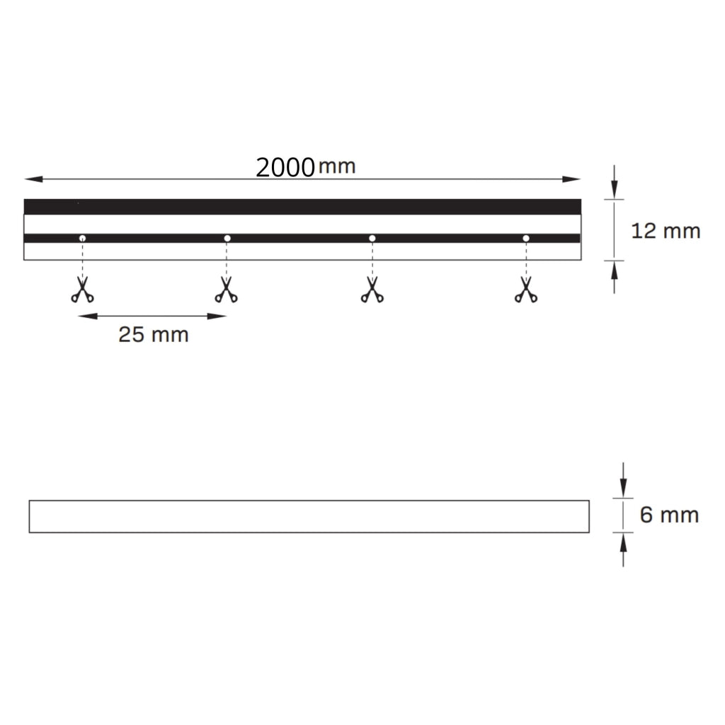 Striscia LED Neon flessibile 12V 2m Arancione IP65 Polux