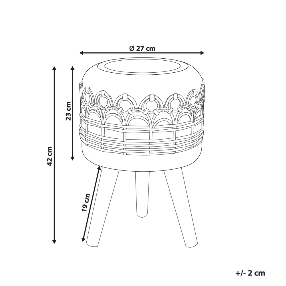 Supporto per piante Marrone chiaro Magnesio Base rotonda in legno massiccio Vaso per piante alte