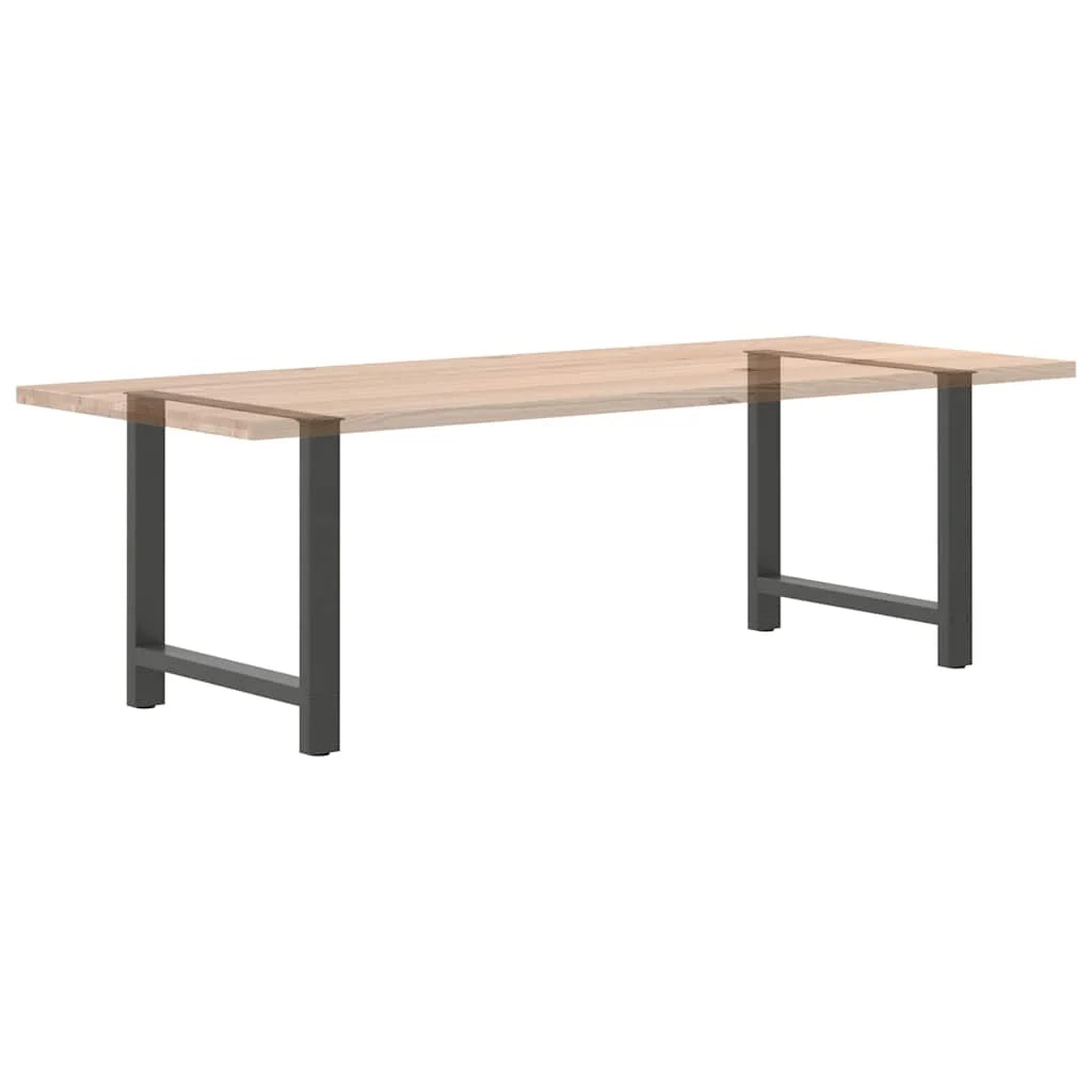 Set di 2 gambe per tavolo da pranzo moderno 80 x 72-73 cm con piedini regolabili in acciaio antracite 02_0057554
