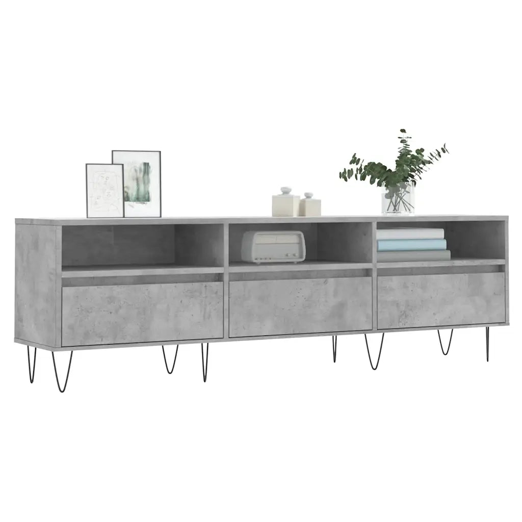 Mobile TV Grigio Cemento 150x30x44,5 cm Legno Multistrato 831280