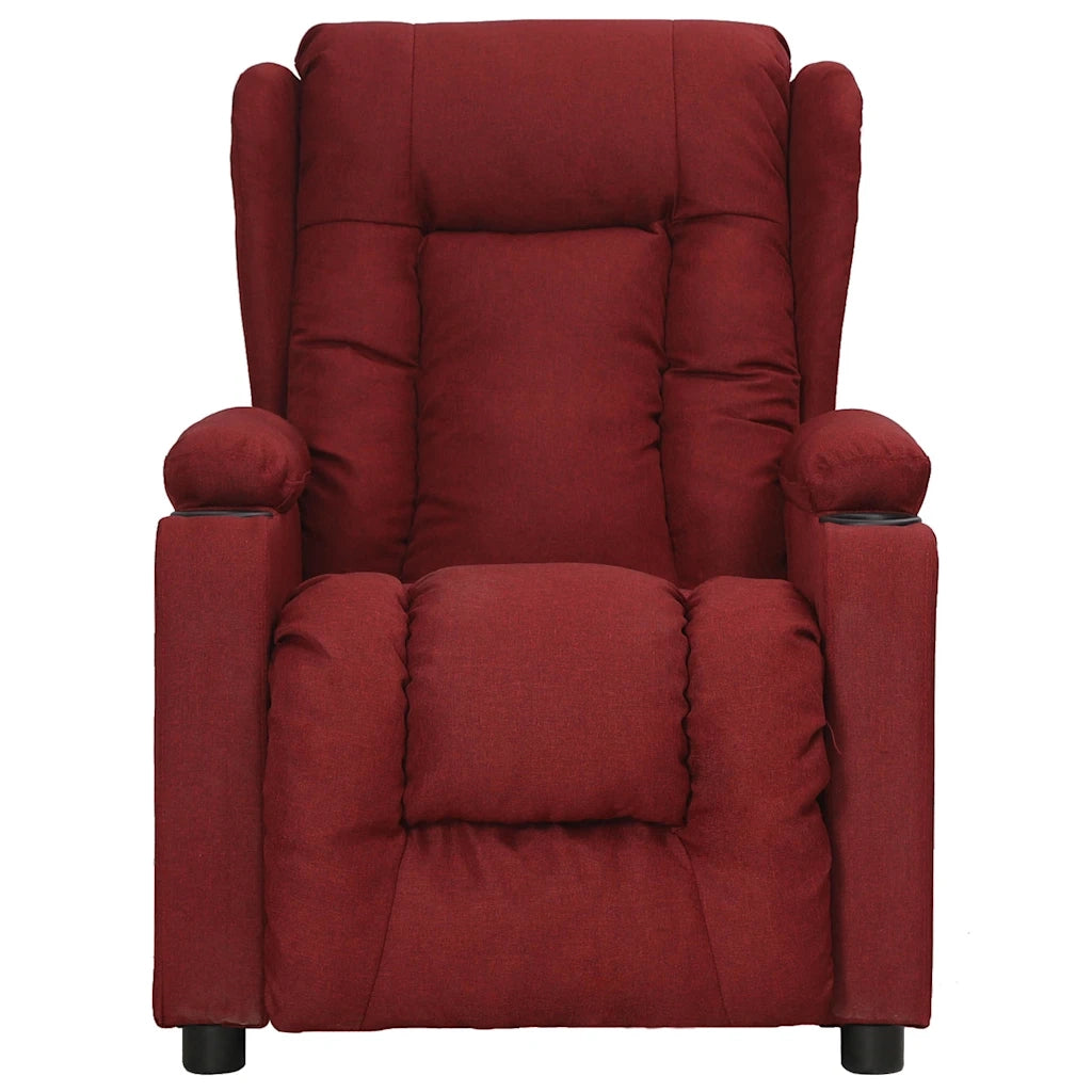 Divano Sedia-Poltrona Reclinabile in Tessuto Rosso Vino 349756
