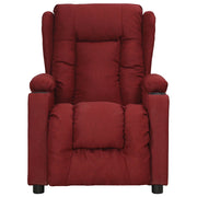 Divano Sedia-Poltrona Reclinabile in Tessuto Rosso Vino 349756