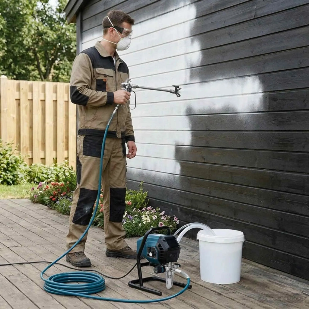 Spruzzatore di vernice senza aria Verde e Nero 42044882