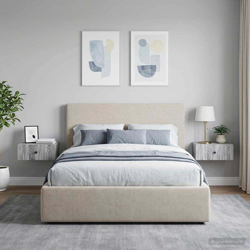 Mobiletto da notte a muro 2 pz Grigio Sonoma 49 x 34,5 x 20 cm 898118