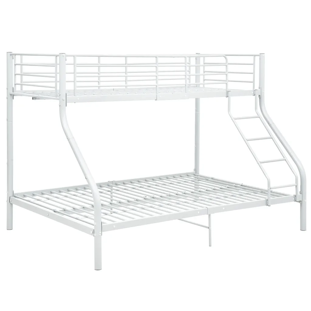 Letto a Castello Bianco in Metallo 140x200 cm/90x200 cm