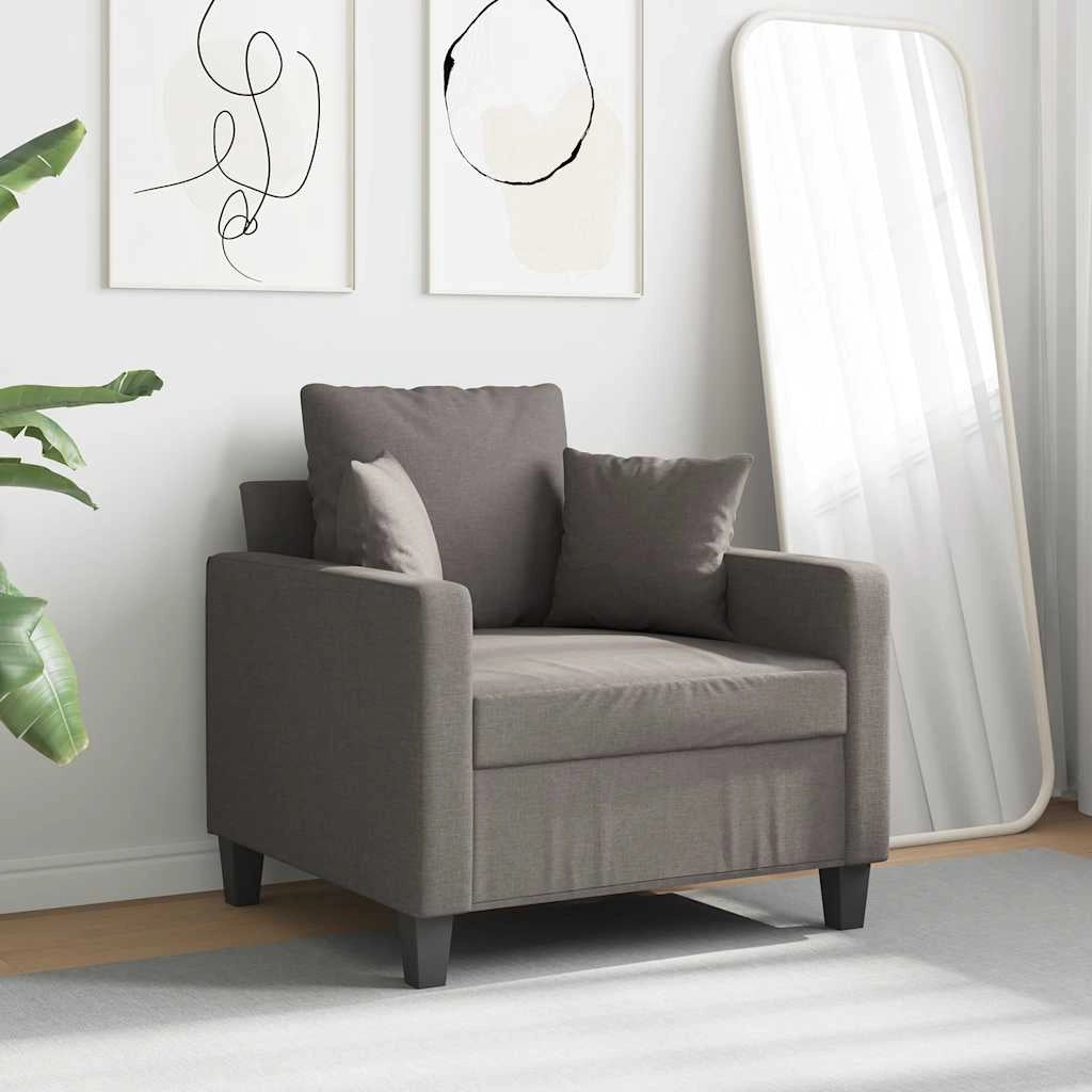 Fauteuil Taupe 60 cm Tissu