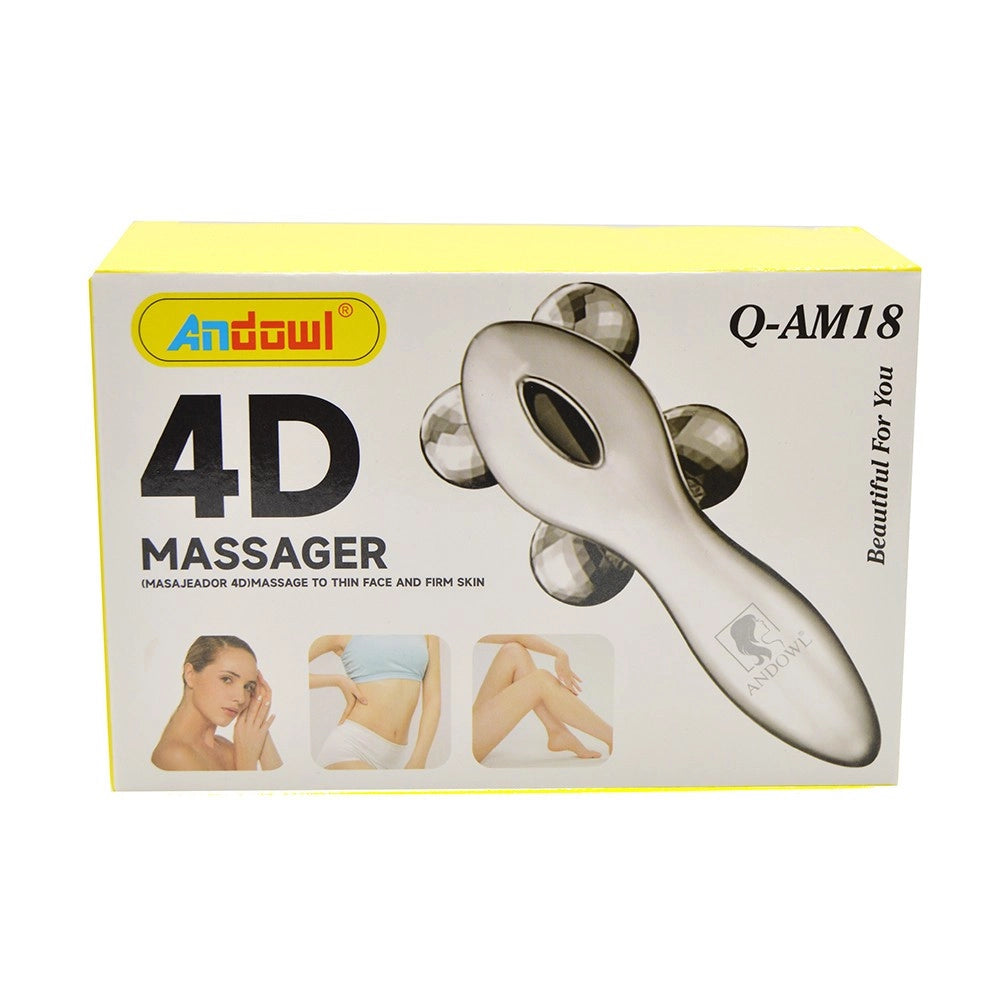 Trade Shop - Massaggiatore 4d Massaggio 4 Rulli Girevoli A 360° Per Cura Pelle Corpo Q-am18 -