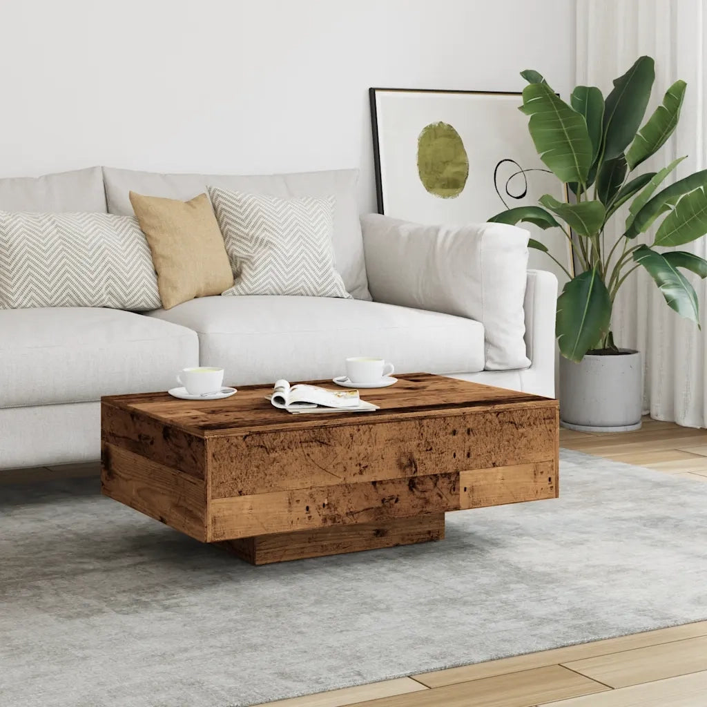 Tavolino da salotto | Tavolino da caff¨¨ | Tavolino da Soggiorno Legno Antico 85x55x31 cm Legno Multistrato
