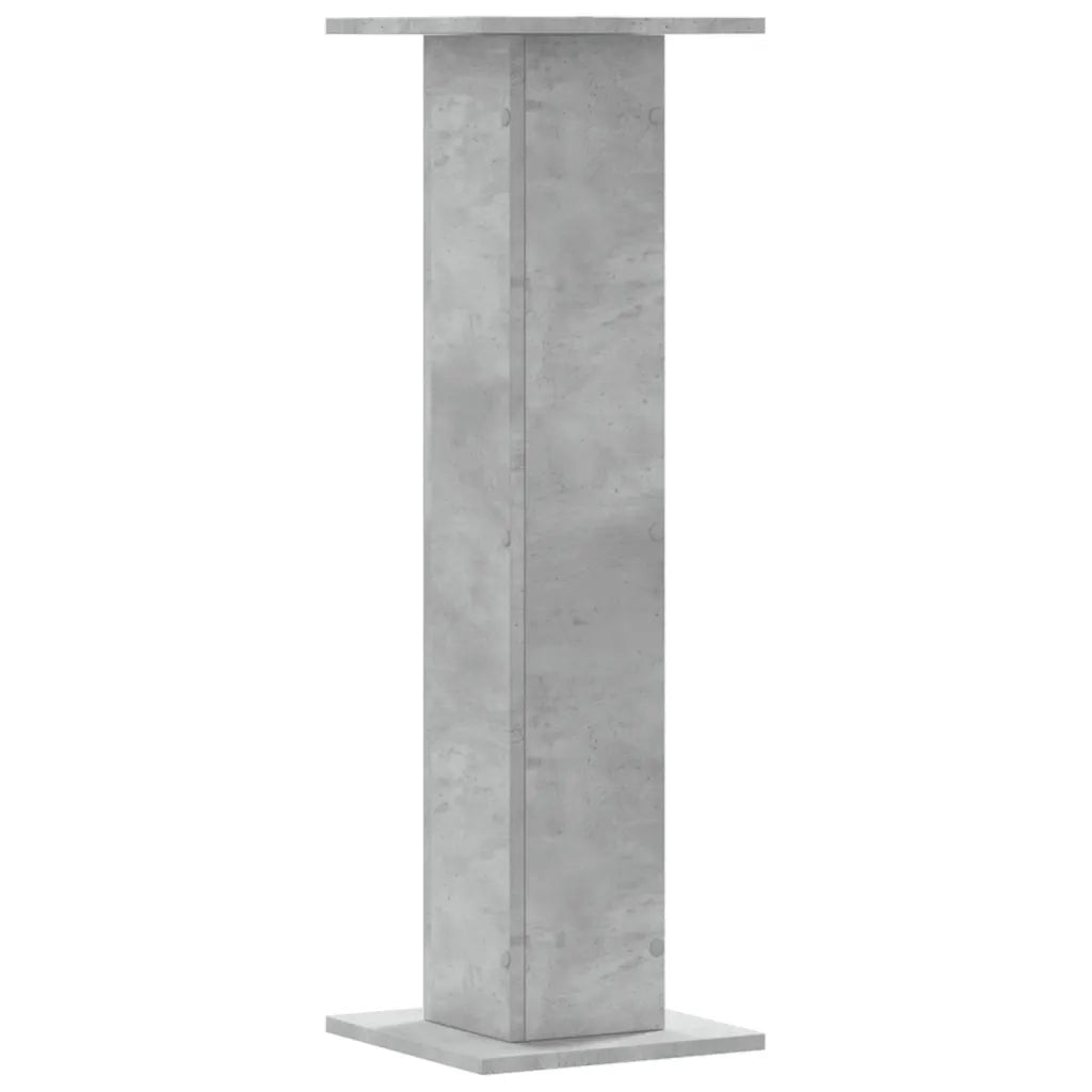 Supporti Altoparlanti 2 pz Grigio 30x30x95 cm Legno Multistrato