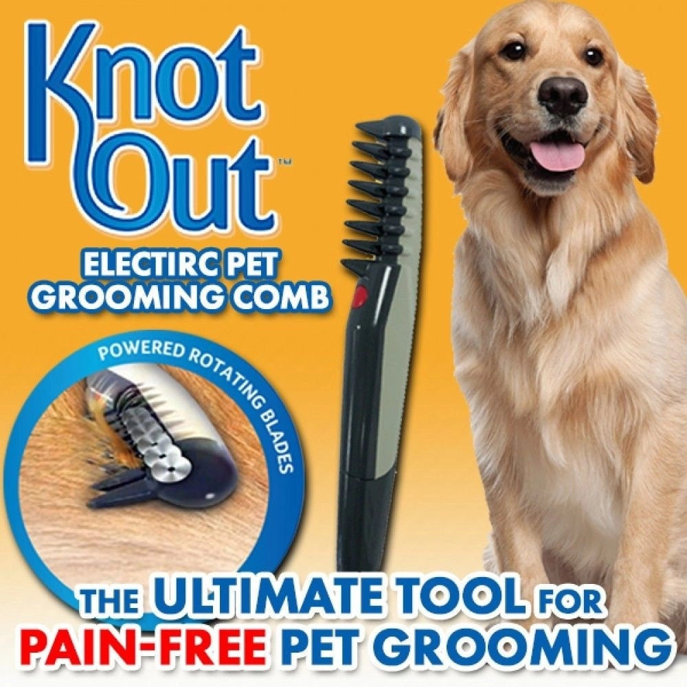 Trade Shop - Spazzola Sciogli Taglia Nodi Peli Per Cani E Gatti Toelettatura Knot Out Away -