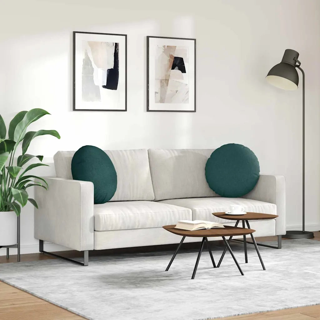 Cuscini per Seduta 2 pz | Cuscini per sedie Verde Scuro ?50 x 19 cm Tessuto