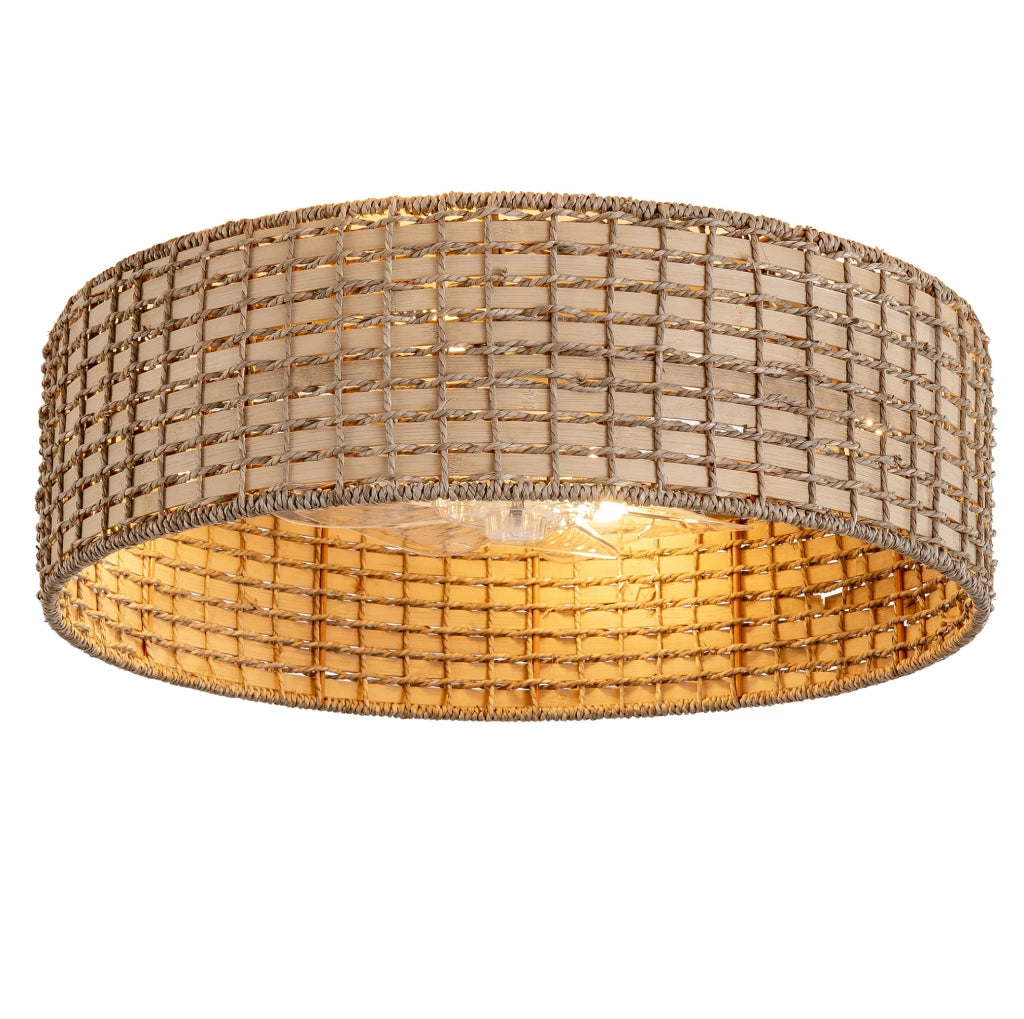 Ventilatore da soffitto con luce in rattan rame, 6 velocit¨¤, controllo app e telecomando