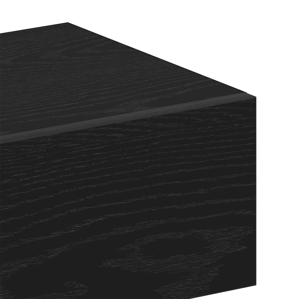 Armadio da Notte con cassetto 2 pcs Rovere Nero 46 x 30 x 30 cm 862735