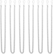 6 pezzi di catenelle metalliche per appendere, catenella per vaso fiorito con hanger per fiori catenelle metalliche per appendere per gabbie per uccelli, decorazioni per lampade da giardino, ventolino.
