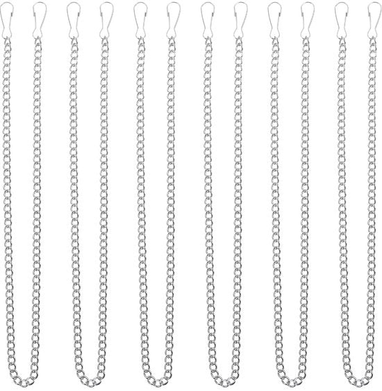 6 pezzi di catenelle metalliche per appendere, catenella per vaso fiorito con hanger per fiori catenelle metalliche per appendere per gabbie per uccelli, decorazioni per lampade da giardino, ventolino.