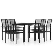 Set da Pranzo da Giardino 7 pz | Set Salotto da Giardino Nero