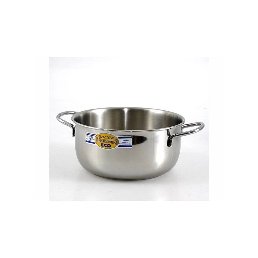 SACIM SCM600M24 205 Eco Casseruola Fonda 24 cm Adatta a Tutti i Piani Cottura Inclusa Induzione colore Acciaio