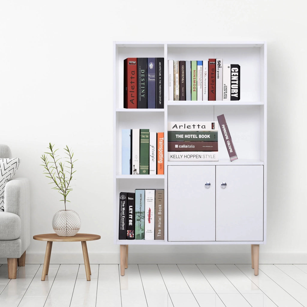 Libreria in Legno di Pino Bianco ¨C zephmum ¨C 80x24x123