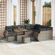 Set Divano da Giardino con cuscino 12 pcs Grigio 3363868