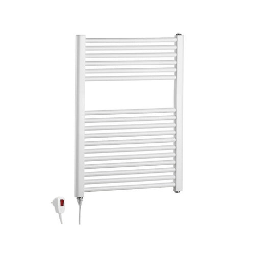 Scaldasalviette ELETTRICO 77x50 cm 400w bianco con resistenza termolimitata H77 cm BRESCIA