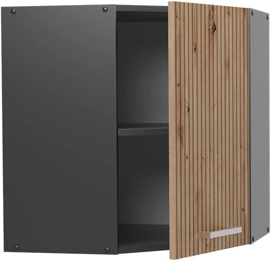 Mobile angolare da cucina R-Line, Rovere artigianale, 57 cm, per la libera combinazione all'interno di sistemi cucina modulari