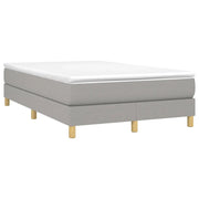 Letto matrimoniale | Letto per adulti | Giroletto a Molle con Materasso Grigio Chiaro 120x190cm Tessuto