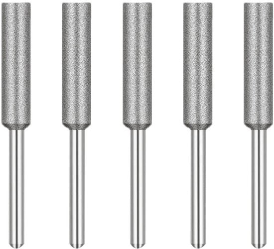 Sostituto lama catena sega, pietra abrasiva catena sega, diamant catena sega trapano, abrasivo catena sega vanga 4,0 mm, per la rifinitura e la rasatura di catene seghette, 5 pezzi