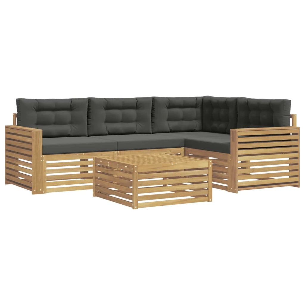 Set di divani da esterno 5 pcs Bianco e Antracite 3390452