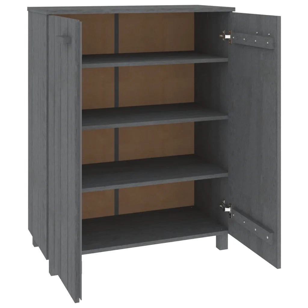 Scarpiera-Scaffale per scarpe HAMAR Grigio Scuro 85x40x108 cm in Legno di Pino