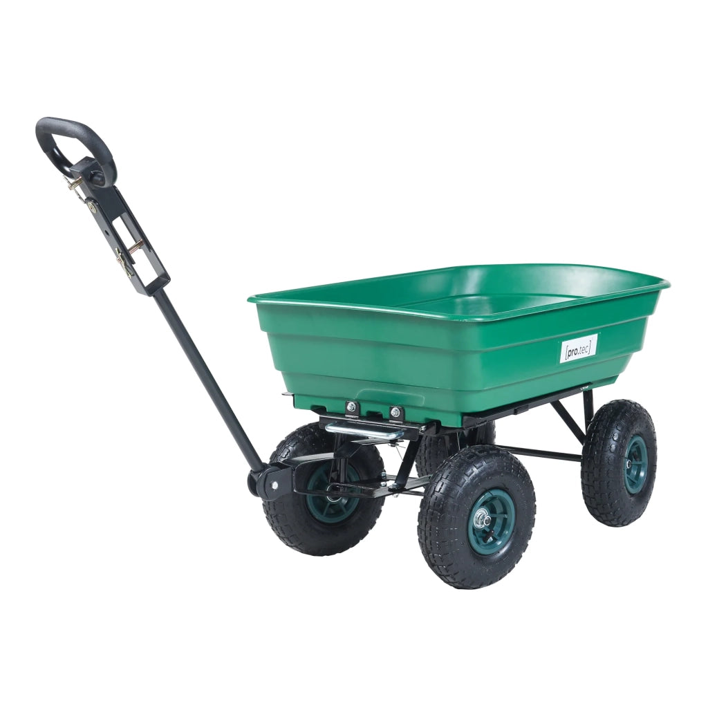 Carrello da giardino con cassone ribaltabile portata 250 kg verde/nero 03_0009216