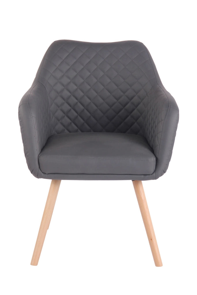 Poltroncina Design Gent In Similpelle natura,grigio