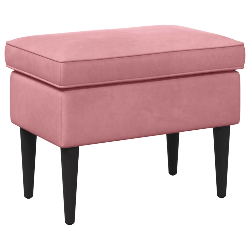 Poltrona con Ottomano 2 pz Rosa Velluto 3418826