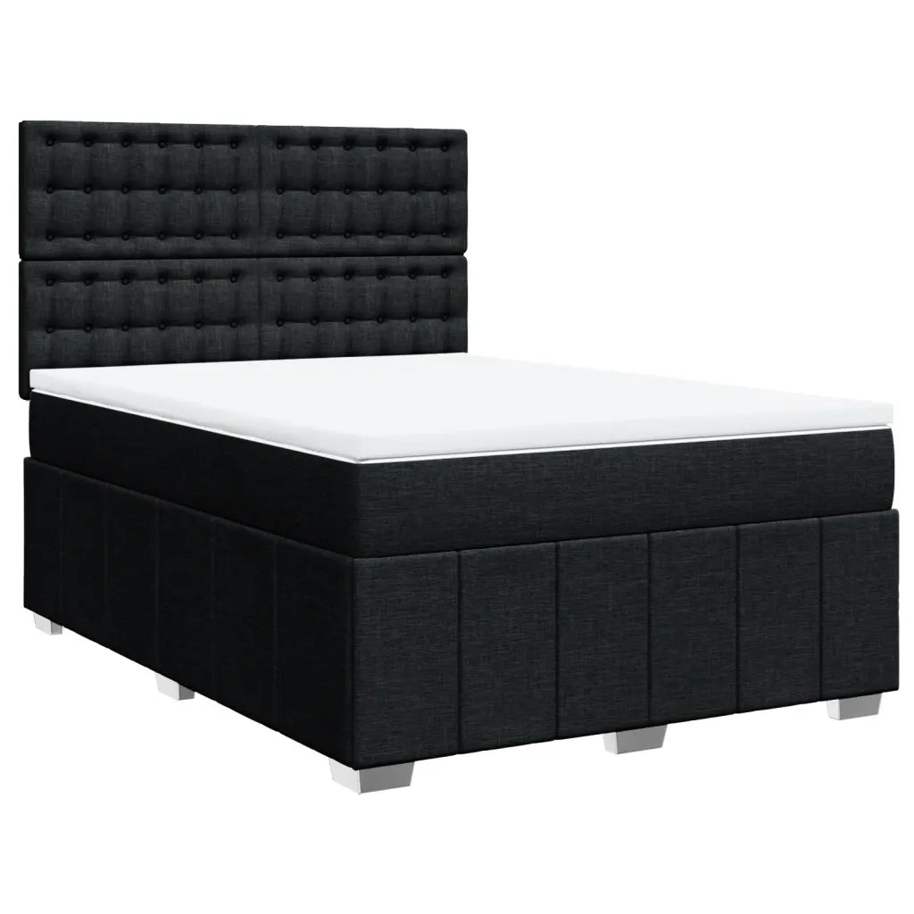 Giroletto a Molle con Materasso Nero 160x200 cm in Tessuto 3291735