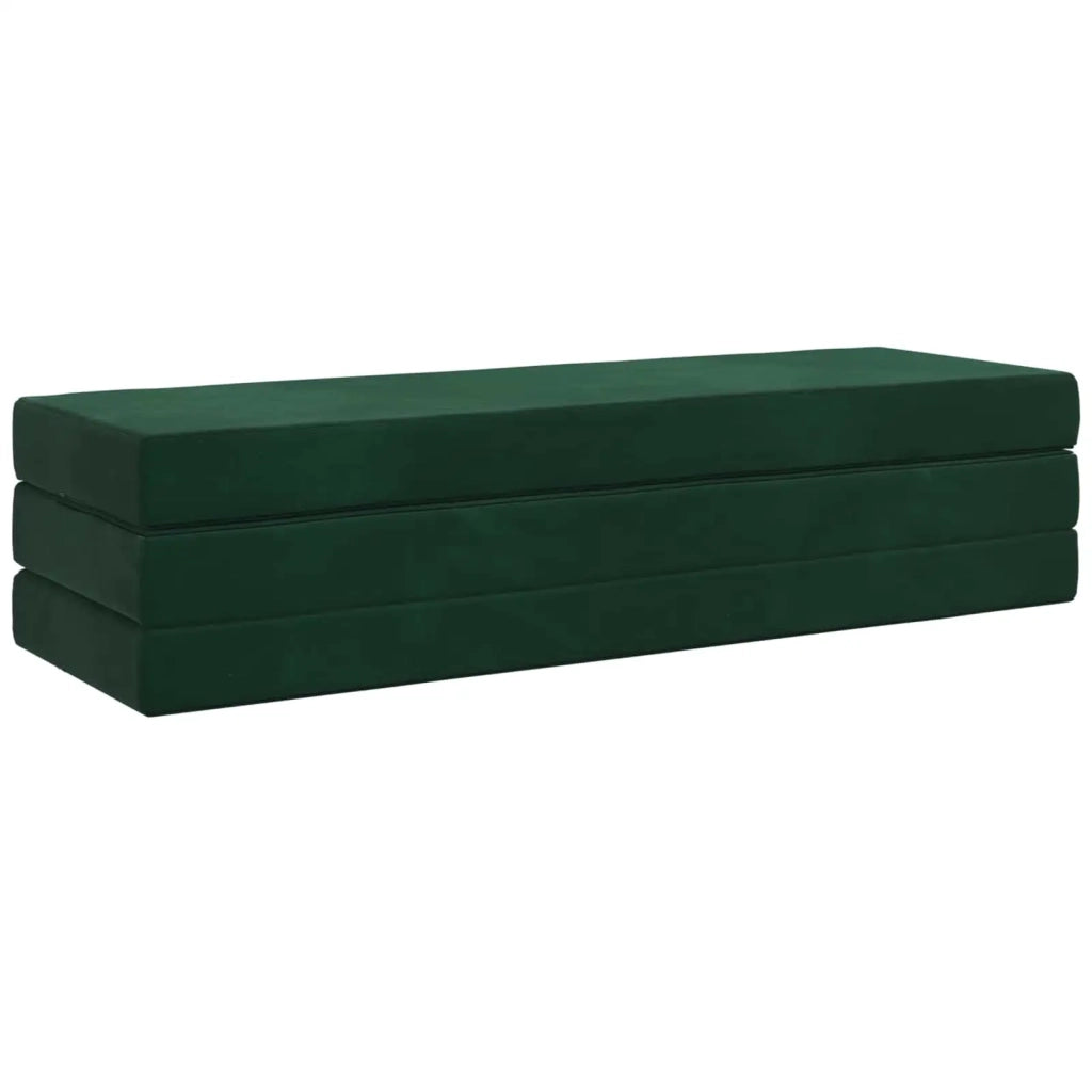 Divano Letto Pieghevole 180 x 67 x 45 cm Verde Scuro 900253